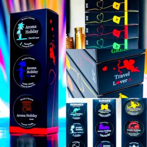 Soy candle subscription by AromaHoliday U.K. Scented themed luxury home fragrance that will be shipped to your door.