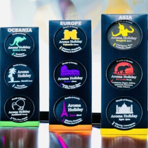 AromaHoliday Bespoke Gifts of the World Travel Scented Candle tins