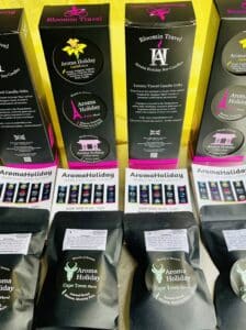 subscription candle box for easter April, includes floral scents from around the world in vibrant packaging