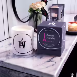 Paris luxury candle by AromaHoliday Floral Travel Vibes Alive