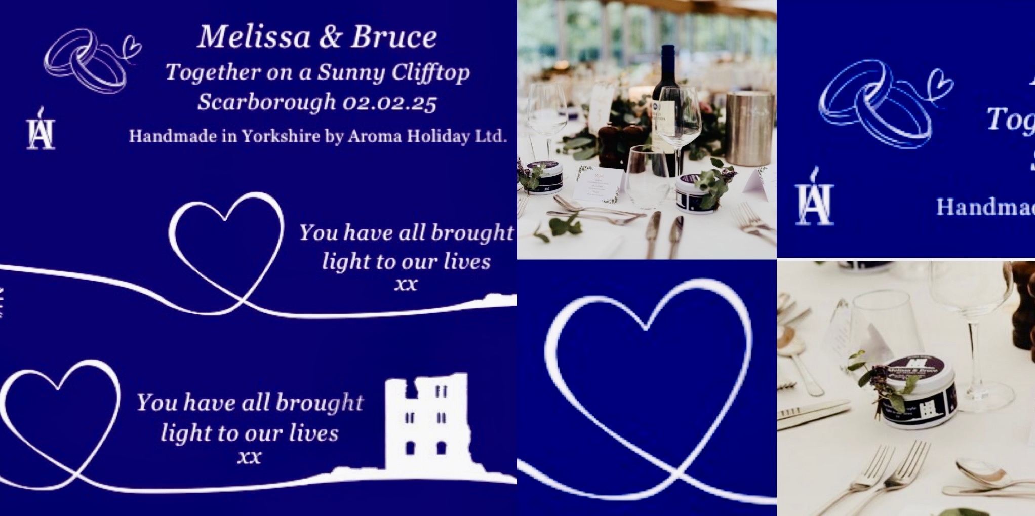 Bespoke wedding favours designed by AromaHoliday